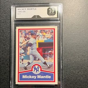 Mickey Mantle Baseball Card - 1989 CMC - Graded 10